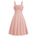 Women's Clothing retro Hepburn style sling halter neck dual use solid color slim dress_mkmklike.com