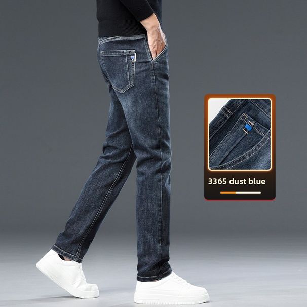 Jeans Men's Thickened Loose Straight Pants Stretch Casual Pants_mkmklike.com