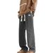 Men's Clothing Straight Leg Jeans, Spring Versatile Loose American High Street Casual Star Letter Long Pants_mkmklike.com