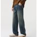 Men's American Vintage Straight Leg Jeans – High Street Relaxed Fit Denim Pants (91.7% Cotton, Washed & Distressed)_mkmklike.com