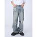 Voguo Relay Distressed Jeans For Men & Women – Slimming Loose Straight Leg Baggy Pants With Ripped Details & Streetwear Style_mkmklike.com