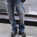 Men's High-Waisted Slim Fit Flared Jeans Designer Distressed Denim with Splatter & Burn Effects Retro Button Fly 70% Cotton No Stretch S-3XL_mkmklike.com