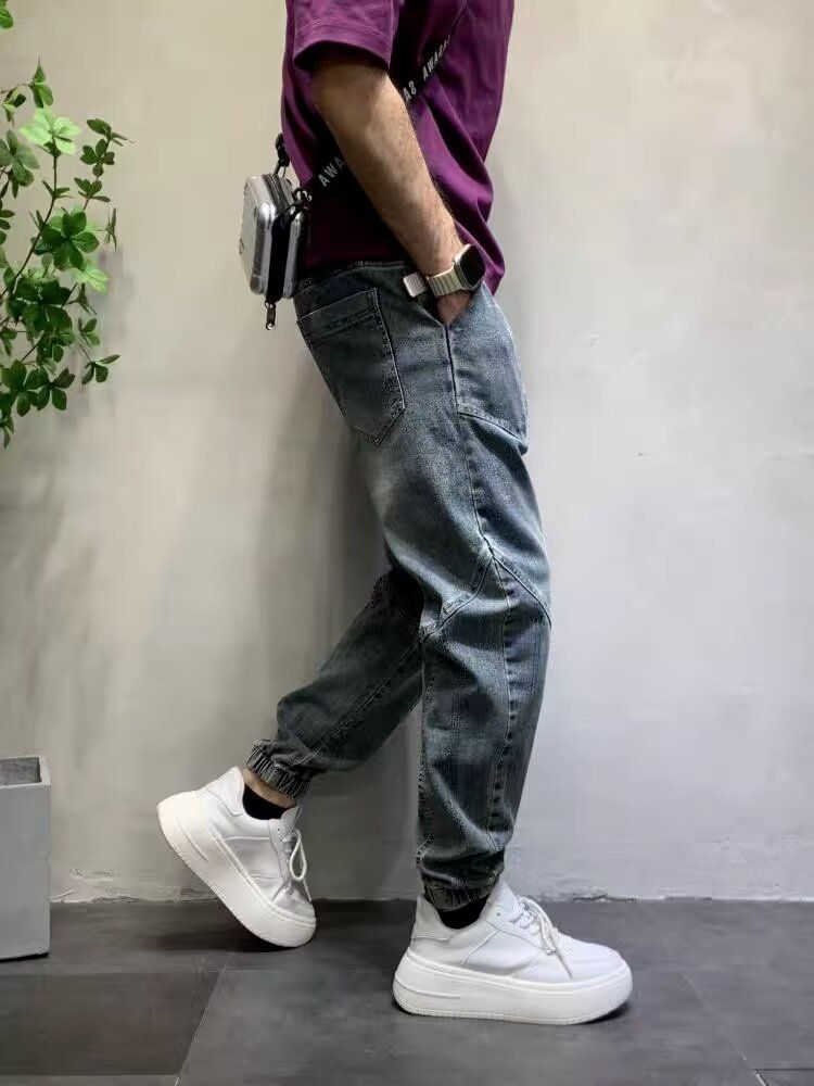 Advanced New Jeans For Men, High End Vintage Pai Kuen Pants, Summer Trendy American Rascal Handsome Tight Pants_mkmklike.com