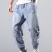 Men's Clothing Elastic Waist Denim Trousers Men's Pants 2025 New Spring And Autumn Trendy Brand Loose Casual Cuffed Nine Point Trousers_mkmklike.com