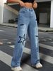 Women's Clothing Wide Leg Jeans New High Waist Straight Leg Loose Drape Mopping Pants_mkmklike.com
