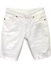 Women's High-Waisted White Denim Shorts Straight Leg Loose Fit Ripped Mid-Length Trendy Summer Style Casual Thin_mkmklike.com