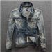 2025 European-USA Style Cowboy Outerwear Men's Cotton Lapel Broken Hole Single-Breasted Vintage Loose Cargo Denim Jacket M-5XL_mkmklike.com