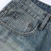 "Men's Vintage Washed Distressed Denim Shorts - High Street Straight Leg Cargo Shorts With Frayed Hem For Urban Streetwear"_mkmklike.com