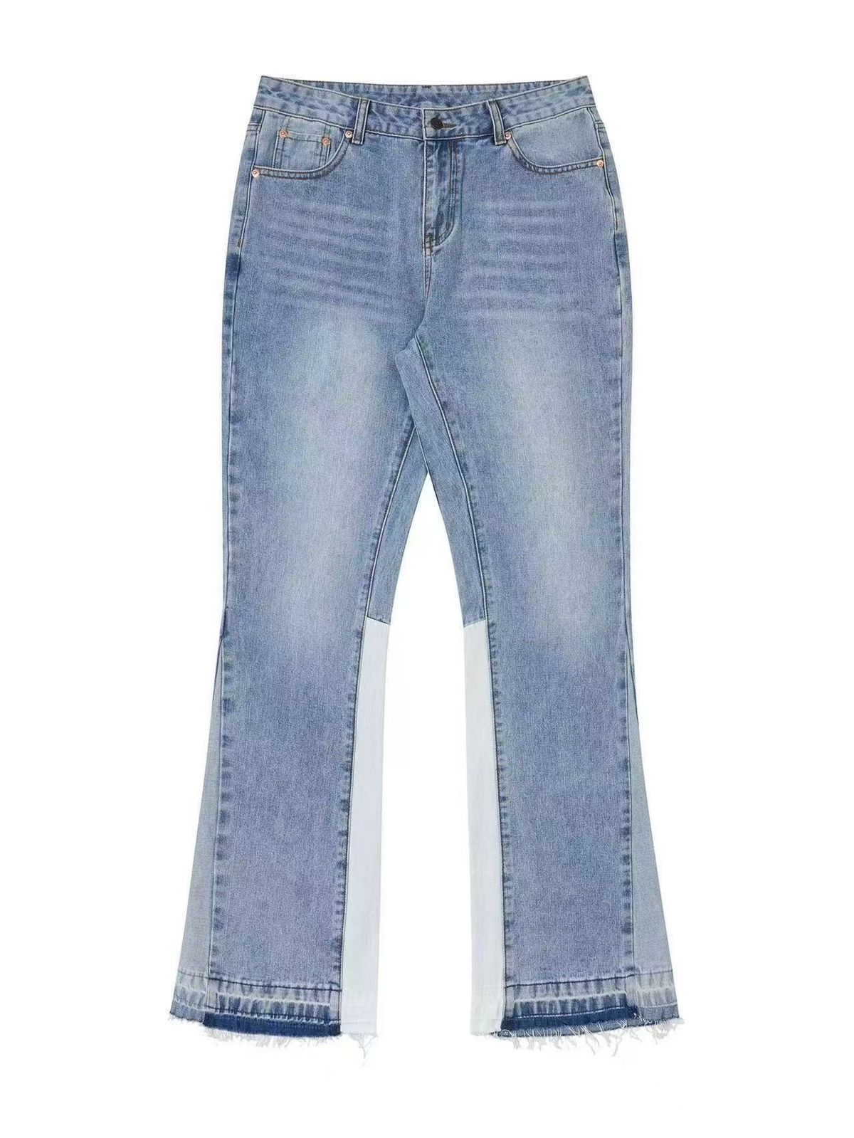 Men's Clothing Retro Blue Slim Fit Ripped Stretch Jeans Trendy Skinny Cotton Pants Midweight Long Mid Waist Export Style_mkmklike.com