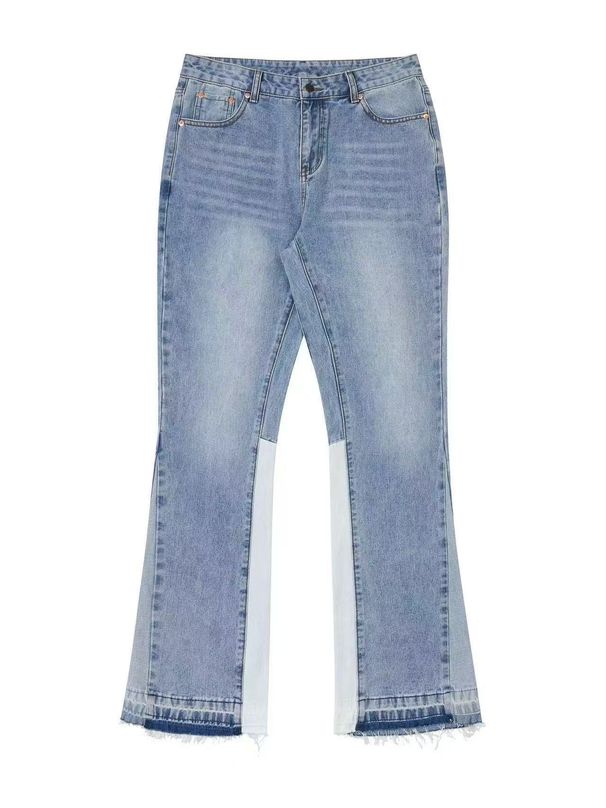 Men's Clothing Retro Blue Slim Fit Ripped Stretch Jeans Trendy Skinny Cotton Pants Midweight Long Mid Waist Export Style_mkmklike.com