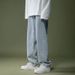 Men's Clothing Vintage Washed Jeans – Classic Straight-Leg Denim Pants For Streetwear & Casual | High Waist, Zip Fly, Light Stretch (S-3XL)_mkmklike.com