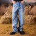 Men's Clothing Retro Washed Sexy Lace Casual Jeans For Women, New Autumn/winter Style, Loose Fit, Straight Leg, Wide Leg Trousers_mkmklike.com