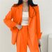 Women's casual design top and trousers suit Small suit retro jacket slim fashion spring and autumn _mkmklike.com