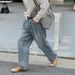 Men's High Quality Jeans Trendy Brand Loose Fitting Casual Trousers Spring Autumn Hong Kong Style Washed Distressed_mkmklike.com