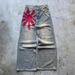Men's Wide Leg Trousers Floor Length Retro Sunflower Print High Street Style Vibe Jeans Fashion For Men_mkmklike.com