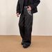 Men's Retro American Snakeskin Raw Denim Selvage Burnout Flared Jeans Straight Leg Trousers Jacquard Patchwork_mkmklike.com