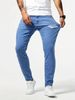 Men's Slim Fit Skinny Jeans Stretch Denim Multi Layered Blue Jeans for All Seasons_mkmklike.com