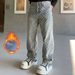 Men's Relaxed Fit Straight-Leg Jeans – Vintage Wash Fleece-Lined & Regular (Black/Navy/White/Coral, S-5xl)_mkmklike.com