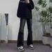 BOY Black Flared Jeans For Men Spring Summer Autumn Loose Straight Leg Cool High-End American High Street Trend Long Pants_mkmklike.com