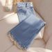 Women's Clothing Blue Denim Wide Leg Pants Thickened High Waist Slim Straight Casual Long Pants_mkmklike.com
