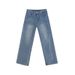 Woven MYQ Retro Washed Jeans Men's Summer Casual Loose Long Korean Style Trendy Wide-Leg Straight Pants_mkmklike.com
