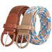 HOT New Men's And Women's Elastic Twill Casual Breathable Student Knitted Belt Women Canvas Fashion Metal_mkmklike.com