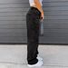 Vintage Washed Black-Gray Wide Leg Jeans For Women - High Waist Straight Denim Pants With Distressed Details (Xs-Xxl)_mkmklike.com