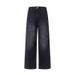 Wholesale Dropshipping Of Black And Gray Wide-leg Jeans Loose High-waisted Straight Pants For Petite Women, Regular_mkmklike.com