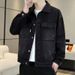 Men's Denim Jacket Slim Fit Casual Spring Autumn Vintage Workwear Coat With Pockets_mkmklike.com
