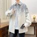 Men's Long Sleeved Denim Jacket 2025 Spring Loose Casual Gradient Trend Workwear Versatile And Cool Men's Shirt_mkmklike.com