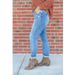 Women's Clothing New Light Colored Skinny Pants Long Ripped Jeans Women's Street Wear Mid Waist Skinny Pants_mkmklike.com
