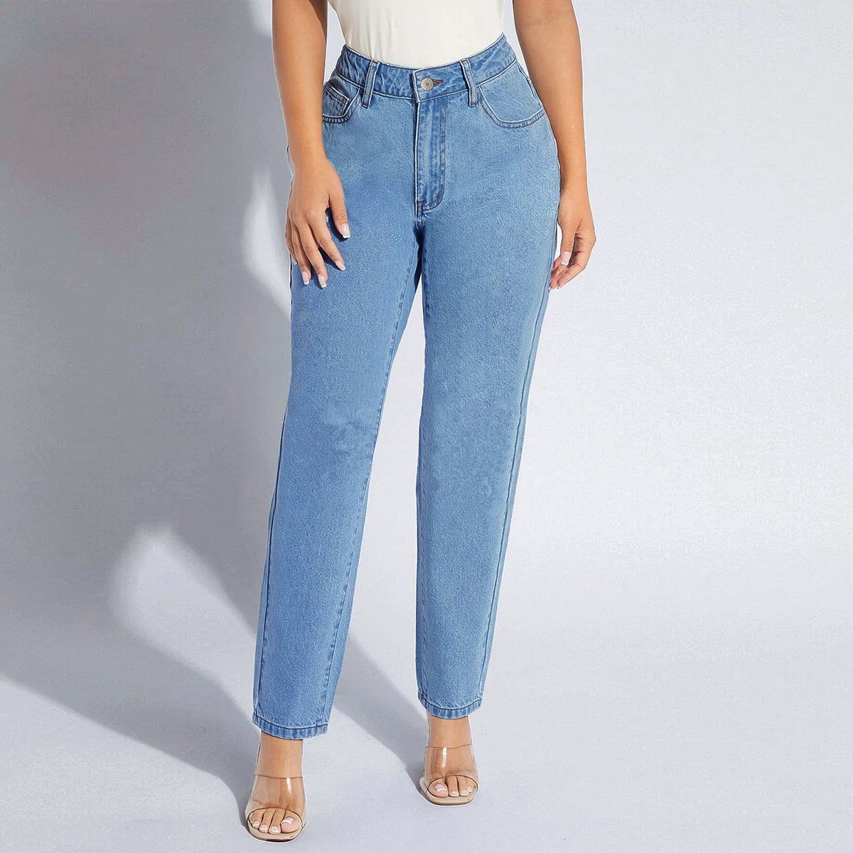 High-Waisted Straight Leg Jeans For Women Casual Autumn Fashion Independent Websites Commerce Platforms_mkmklike.com