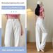New Design Light-colored Straight Wide-leg Jeans For Women From Guangzhou, High-waisted Floor-length Pants, New_mkmklike.com