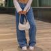 Women's Retro Low-waisted Jeans, Fashionable Retro Straight Leg Jeans, Loose Street Style Jeans_mkmklike.com