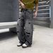 Men's & Women's Streetwear Rhinestone Distressed Jeans – Loose Fit Straight Leg With Fake Rips (S-3xl) – High-Fashion Denim_mkmklike.com