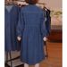 ELLE Autumn Long Sleeve Denim For Women New Plus Size Covering Flaws Slimming Over-the-Knee Casual Versatile Dress_mkmklike.com