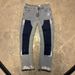 Men's Clothing European And American Style Men's Y2K Patchwork Painted Letter Print Fashion Straight Leg Jeans_mkmklike.com
