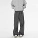 Men's Washed Pocket Cargo Jeans Straight Leg Loose Fit Wide Leg High Street Style Trendy Versatile Casual Trousers_mkmklike.com