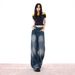 26ss| 2026 American Retro Washed Distressed Drapey Spring-summer Versatile Floor-length Everyday Denim Pants New Style_mkmklike.com