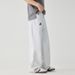 Men's Summer Comfortable Soft Double Yarn Gray Jeans Ripped Design Trendy High End Versatile Flowy Wide Leg Mid Waist Cotton Pants_mkmklike.com