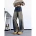 Men's Clothing Men's Trendy Straight Leg Jeans Heavyweight Casual Pants High End Washed Distressed Style Spring Autumn_mkmklike.com