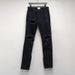 Men's Heavyweight Washed Distressed Ripped Jeans High Street Style Denim Black Midweight Straight Pants Machine Washable Size 19_mkmklike.com