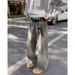 Men's High-Waisted Wide Leg Jeans Distressed Cement Yellow Loose Fit Slimming Straight Leg Pants Retro 2026 Autumn/Winter_mkmklike.com