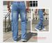 Streetwear Cargo Jeans For Men – Oversized High-Waisted Utility Pants With Multi-Pockets (Lake Blue, S-XXL)_mkmklike.com