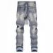 Men's Slim Fit Stretchy Jeans Casual Stylish Embroidered Multi Crafted Blue Trousers_mkmklike.com