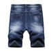 Men's Clothing Men's Denim Shorts Mid Length Pants Must Be Elastic Men's Jeans Ripped Men's Pants_mkmklike.com