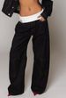 Low-Rise Baggy Jeans For Women – Streetwear Denim Pants With Leopard Print & Washed Blue, Oversized Aesthetic_mkmklike.com