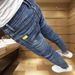 Men's Clothing Social spirit young man personality versatile nine-point jeans men's brand slim feet net celebrity pants tights_mkmklike.com