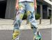 Heavy Duty Patchwork Straight Leg Jeans Street Style Embroidered High Waist Trendy Hip Hop Loose Fit For Men And Women_mkmklike.com