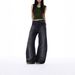 Men's Clothing Vintage Washed Loose Fit Wide Leg Jeans For Men - Straight Leg Casual Denim Pants (Black, S/M/L/XL/2XL)_mkmklike.com
